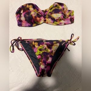 Victorias Secret Bandeau Printed Bikini Top